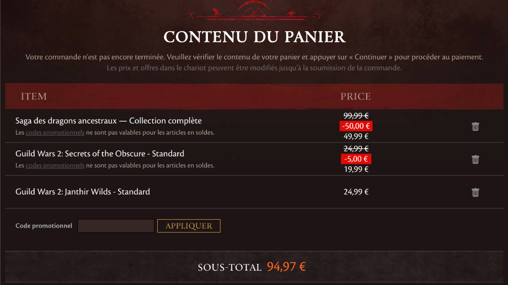 Combien coûte le jeu